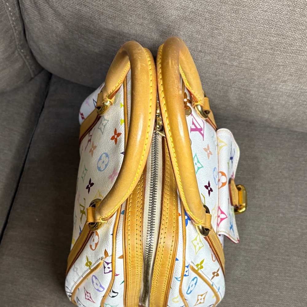Louis Vuitton Priscilla White Multicolor Monogram Bag Vintage - Picture 6 of 15